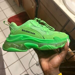 Balenciaga Kids Green Sneakers